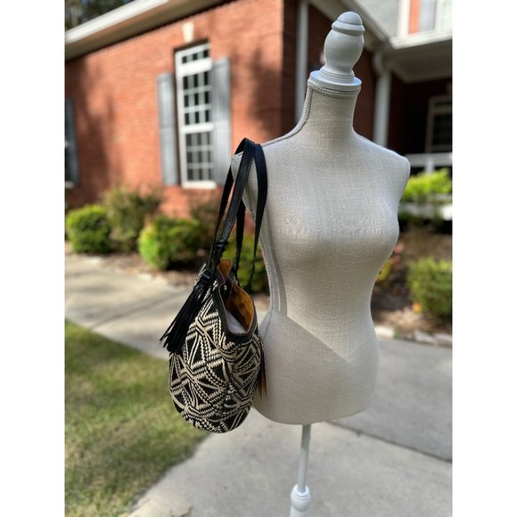 Patricia Nash Taureg Woven Marconia Tote Natural/Black P768519 NWT - Picture 5 of 14